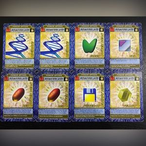Set of 8 Powerblast 2001 Digimon Trading Cards
